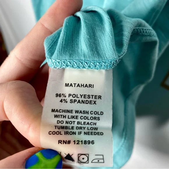 NWT Title Nine Matahari V-Neck Tank in Solid Light Blue. Small - Picture 4 of 5